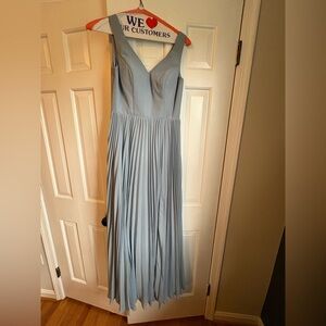 Elegant Blue Sleeveless Dress